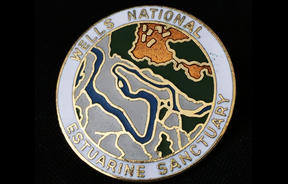 Cloisonne commemorative pin for Wells National Estuarine Sanctuary